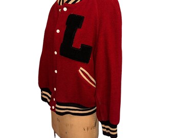 Vintage 40’s Butwin University Of Louisville Snap Front Lettermans Jacket Coat