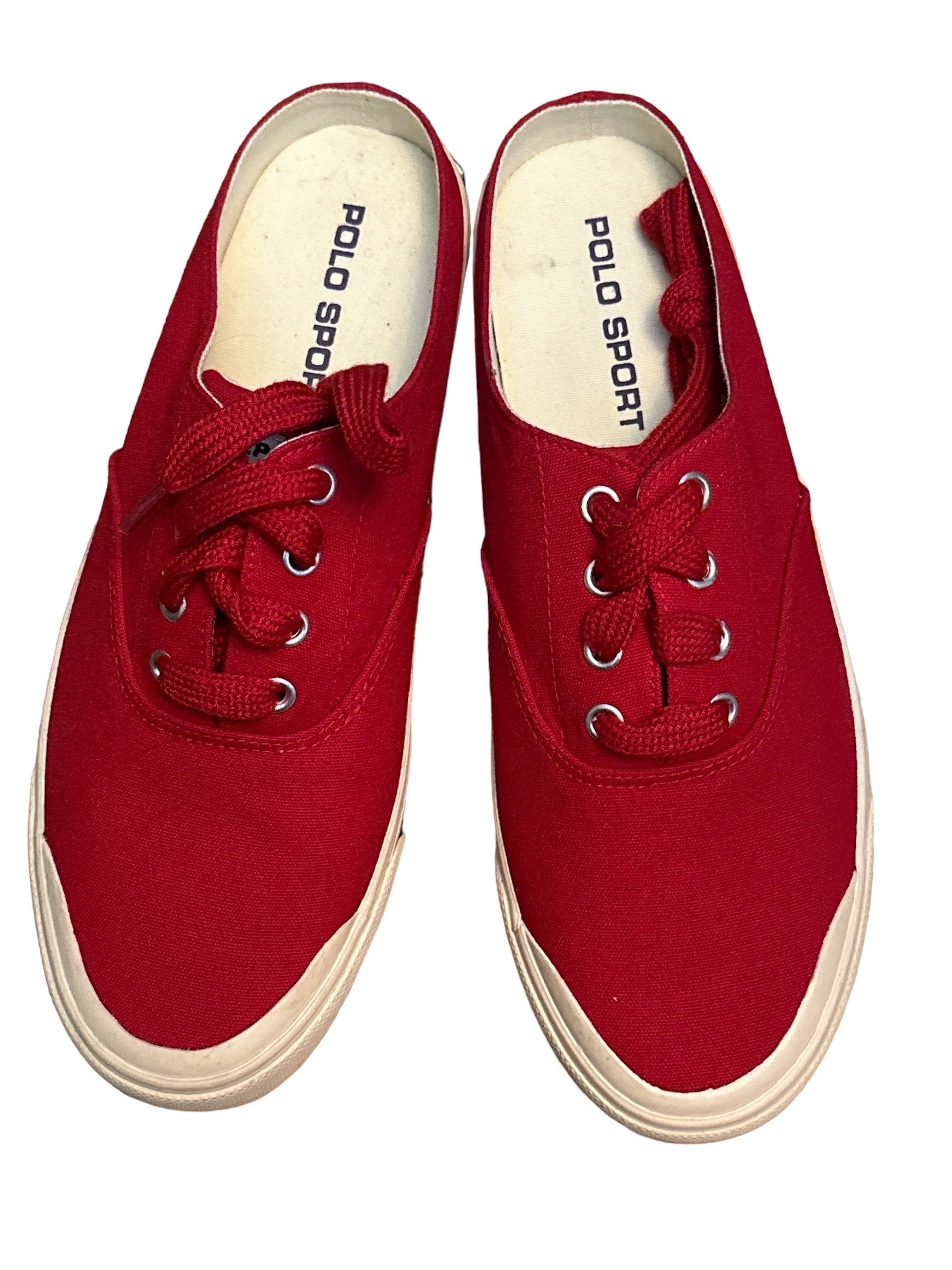 ラルフローレン Polo Ralph Lauren Canvas Uppers Navy Blue Red Casual