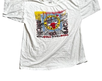 Vintage 1992 FOTL Magic Johnson NBA Chicago Bulls Jordan Era World Champions 1993 Finals Single Stitch T-Shirt Made In Usa
