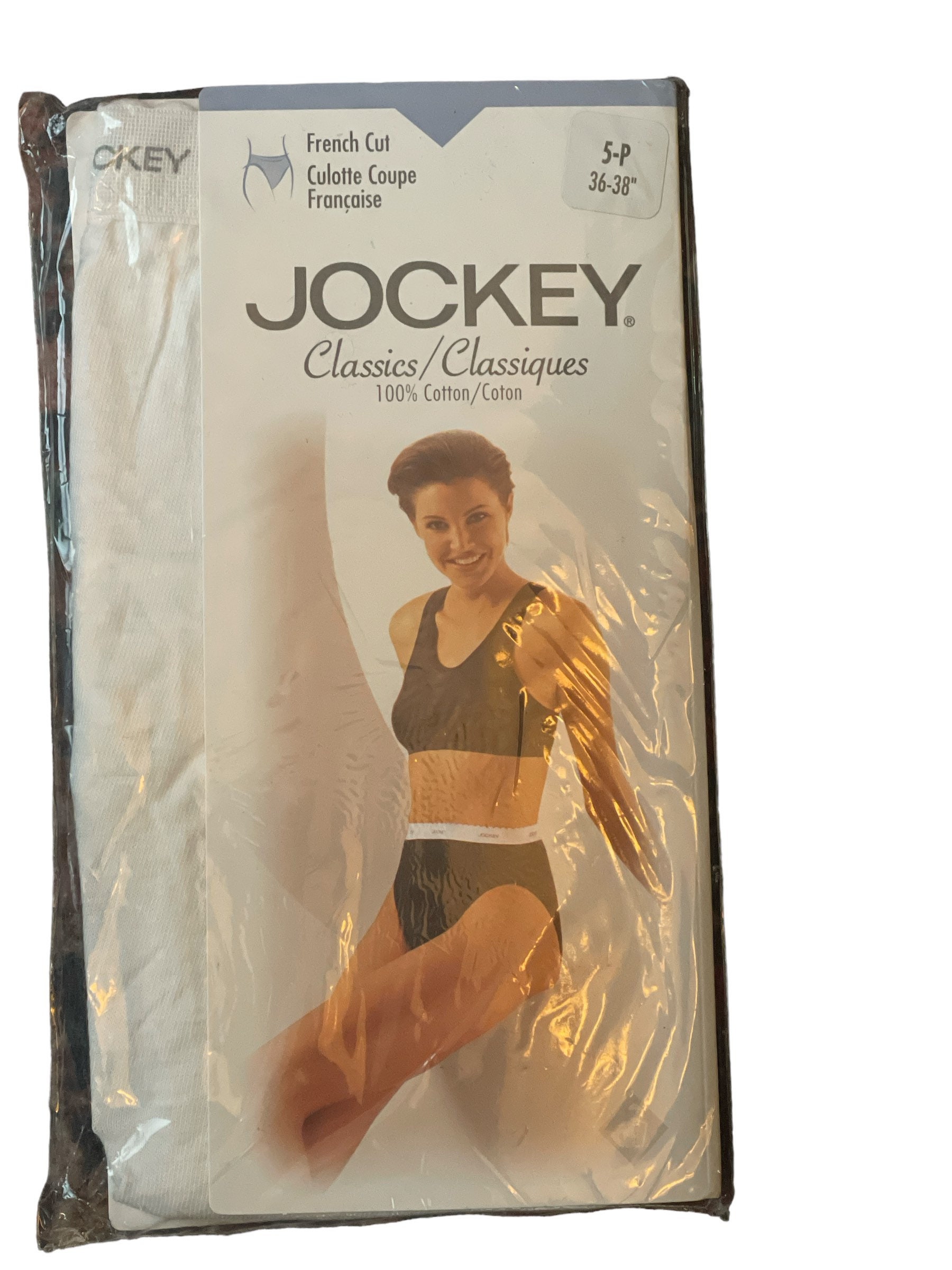 Vintage 1998 Jockey Cotton French Cut Classics 5-P 36-38 Underwear