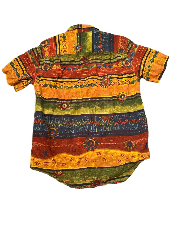 Vintage 90's the Territory Ahead Bright Batik Hippy Short Sleeve