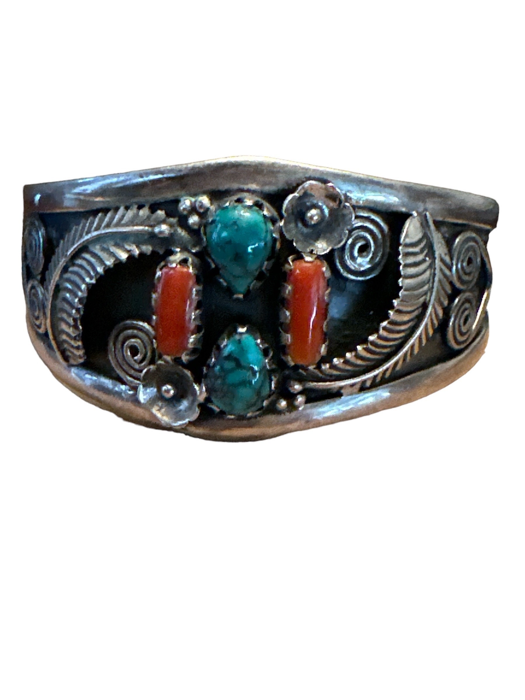 Vintage 70's Navajo Native American 41.3g Sterling Silver