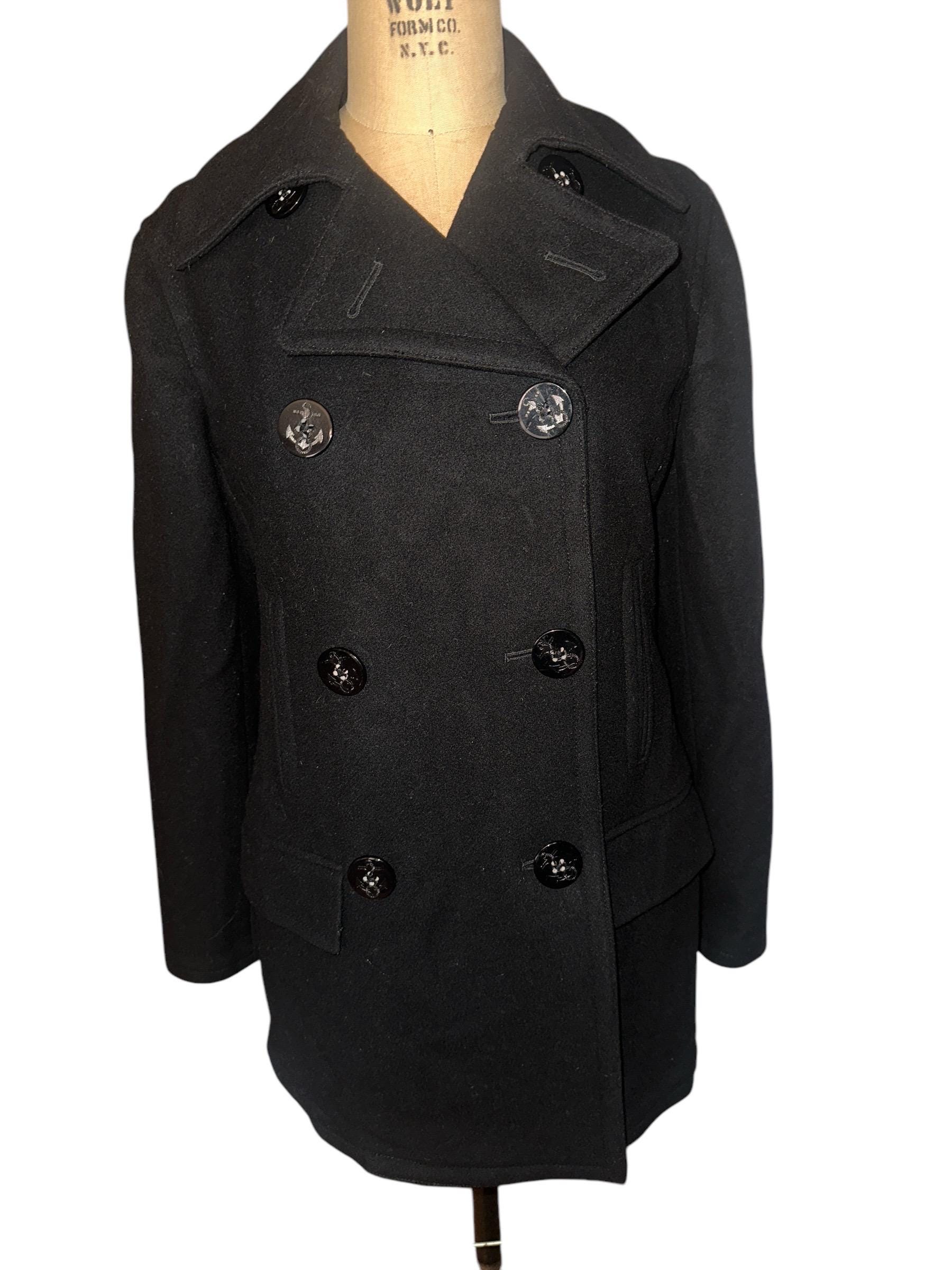【90’s Ralph Lauren】Double Breasted Coat Vintage 90s Polo Ralph Lauren Sz L Double Breasted Peacoat