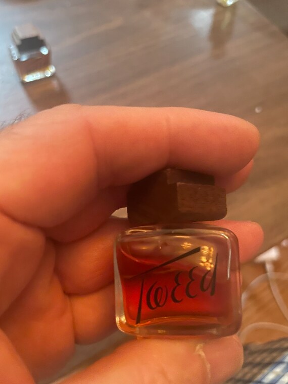 Vintage 50's Tweed Lentheric .13 Oz Parfum Perfume Bottle Paris