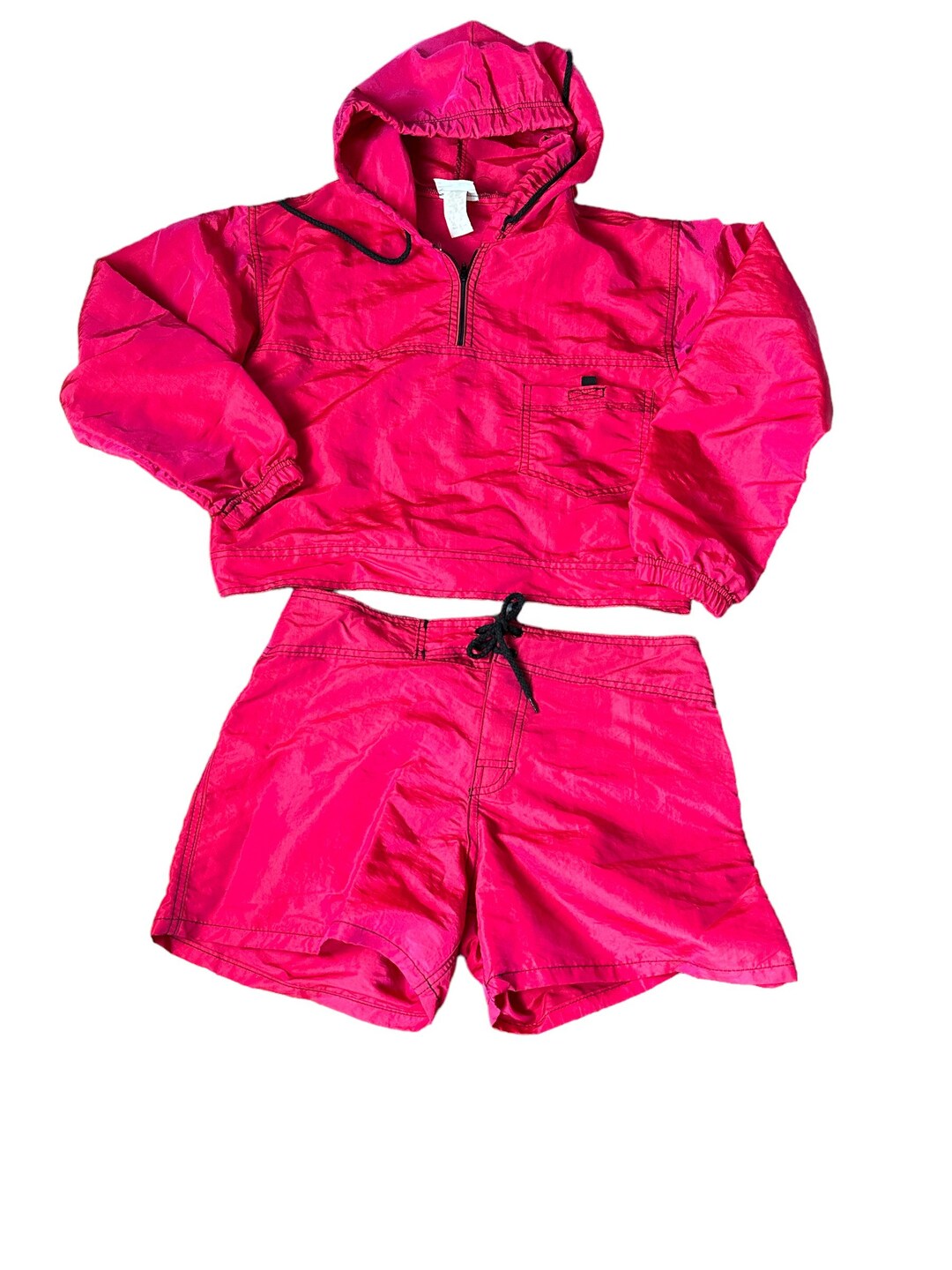 【WONDER WONDER】Nylon Hooded String 2-Way Windbreaker Jk WONDER WONDER】Nylon Hooded String 2-Way Windbreaker Jk