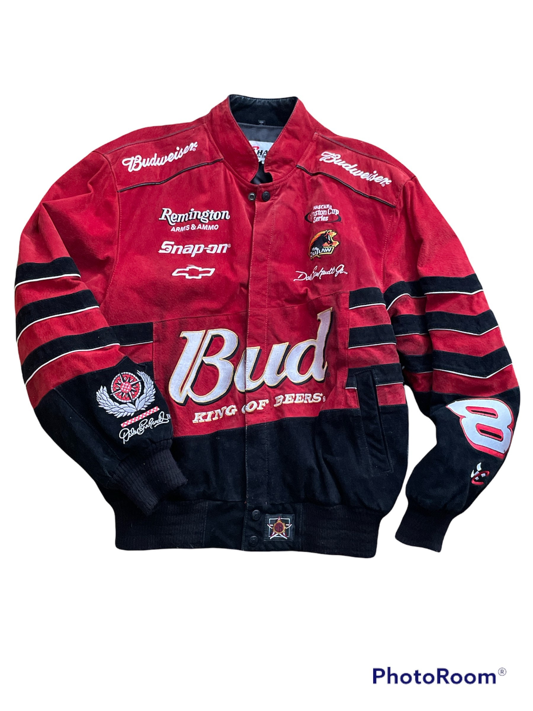 VTG Chase Authentics Dale Earnhardt Jr Nylon Jacket Sz M Budweiser #8 ...