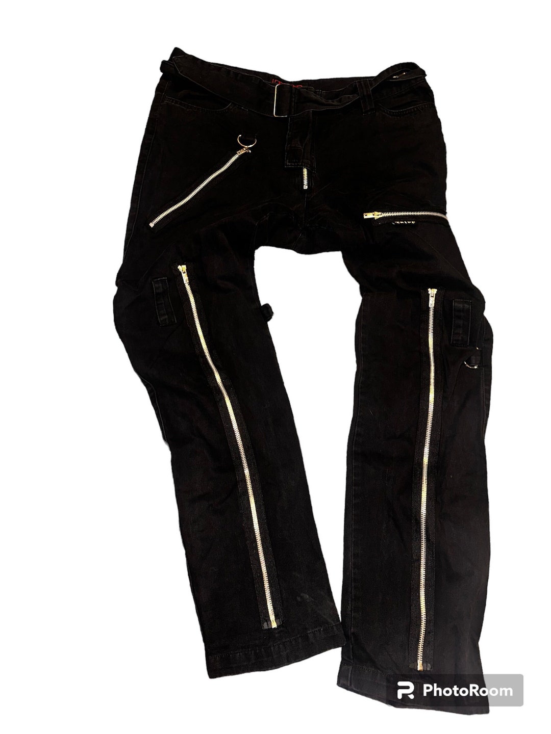 Vintage 90’s Tripp NYC Dang Goodman Rave Man Black Zipper Loops ...