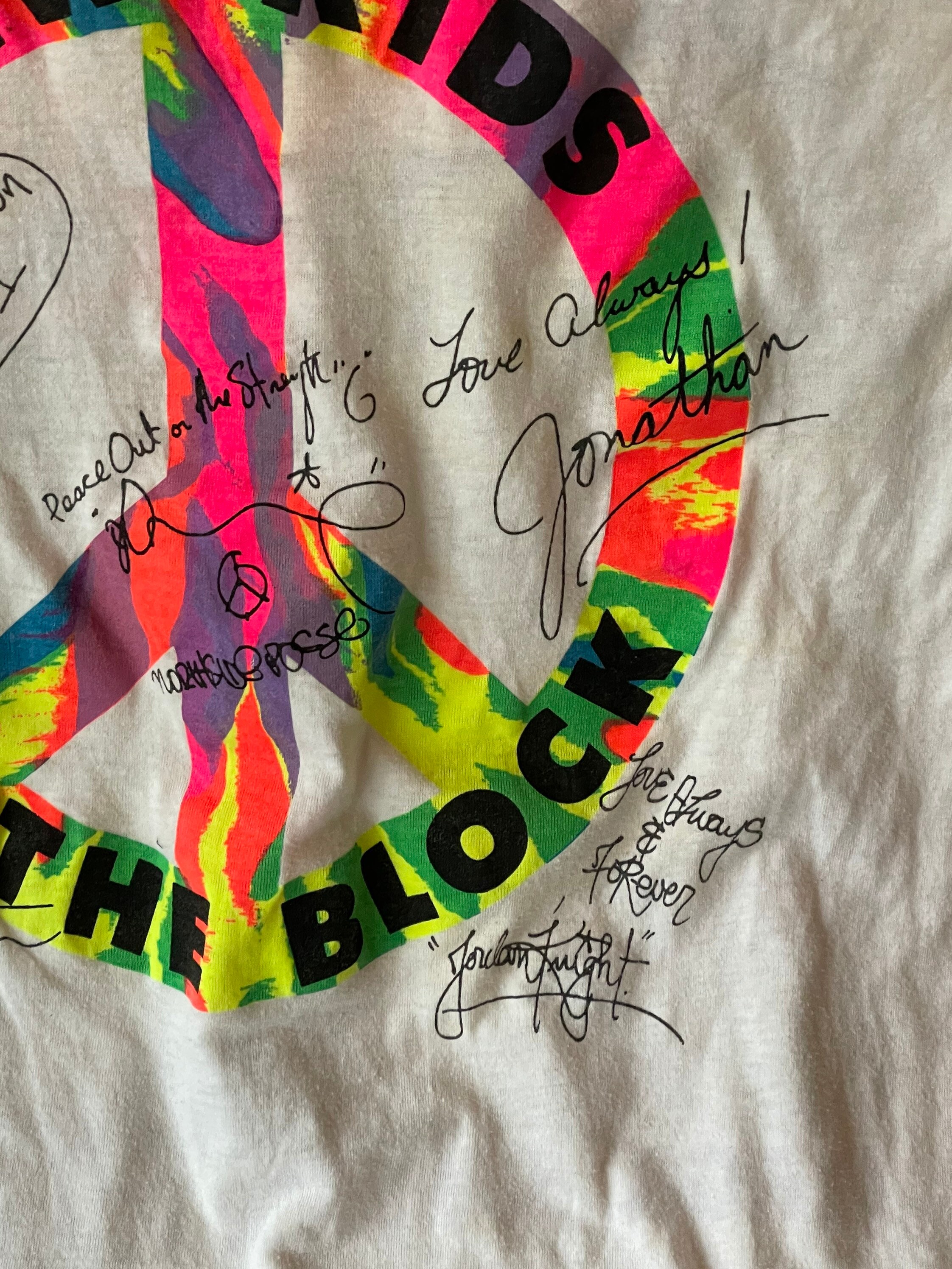 Vintage 1990 New Kids on the Block NKOTB Magic Summer Faux Print