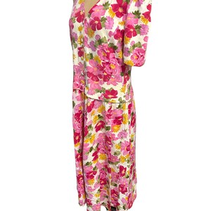 adrienne vittadini pink dress Adrienne Vittadini 12 Pink Orange Geometric Shift Dress Womens Size 12 Large