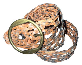 Vintage 90s Lauren Ralph Lauren Boho Macrame\' Braided Statement Belt Natural S Ralph Lauren Women main image 4