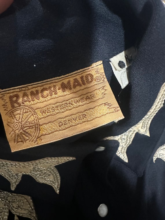 Vintage 50’s Ranch Maid Leather Beaded Appliqués … - image 4