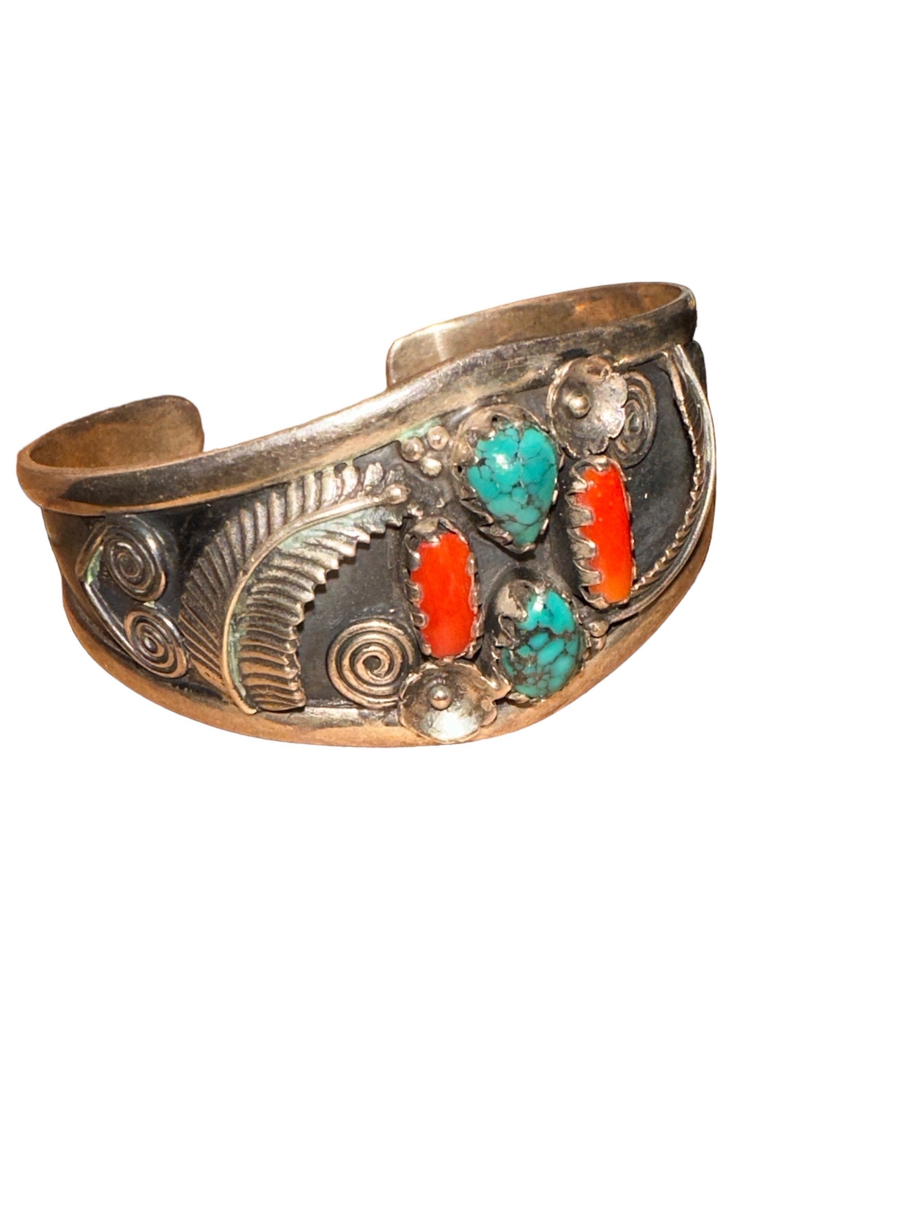 Vintage 70's Navajo Native American 41.3g Sterling Silver Vintage 70's Navajo Native American 41.3g Sterling Silver