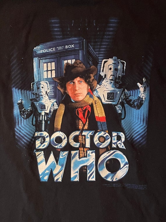 Vintage 90’s Tennessee River Doctor Who Tom Baker BBC One Series Television Show Promo T-Shirt View 4
