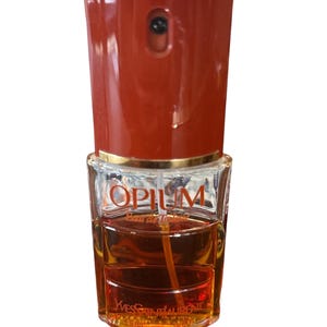 Vintage 80’s YSL Yves Saint Laurent Opium 1oz Spray Parfum Perfume Bottle Made In France 65% Full