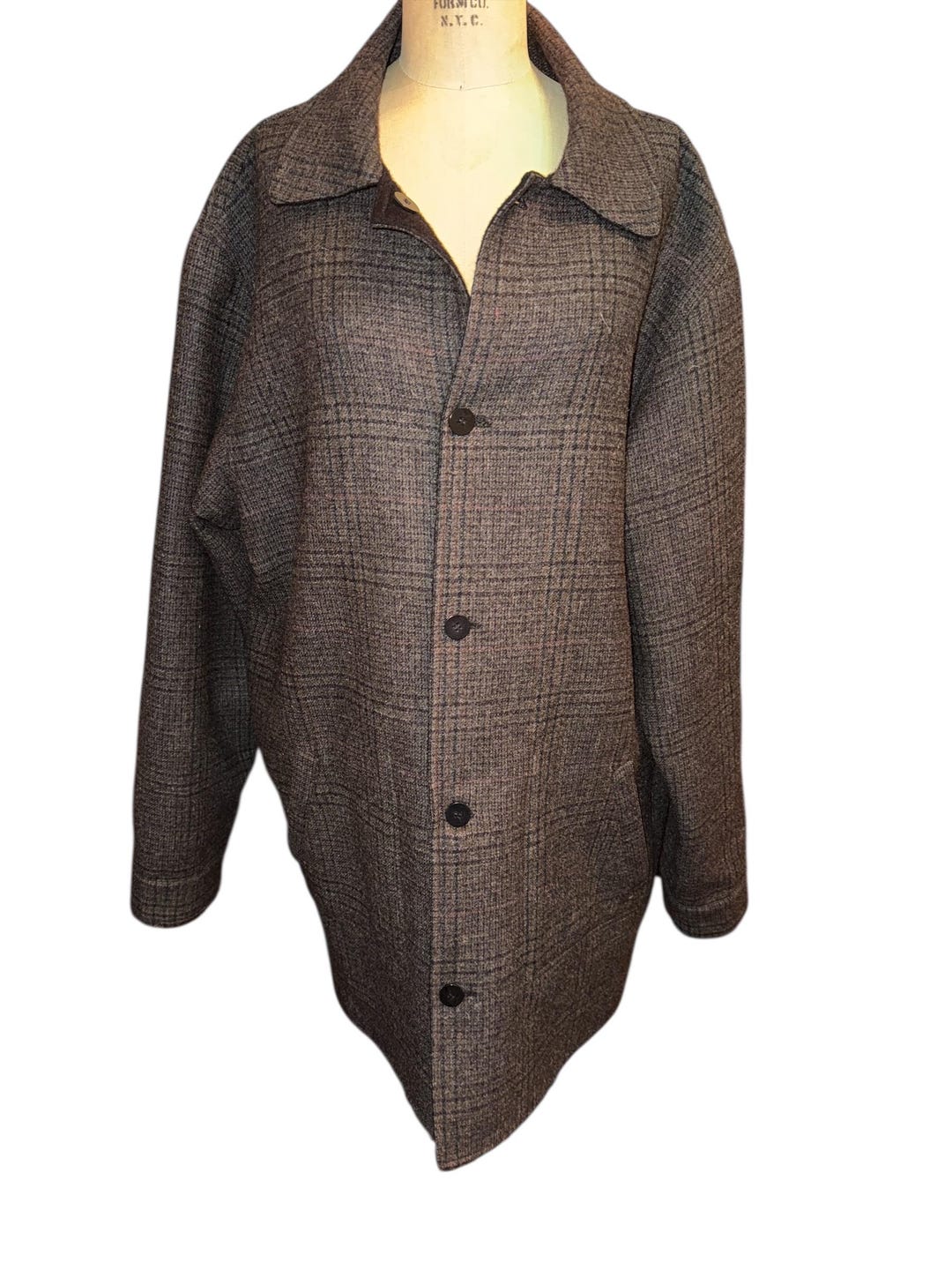 Vintage 90's Rainforest Wool Baby Alpaca Reversible Black Dark