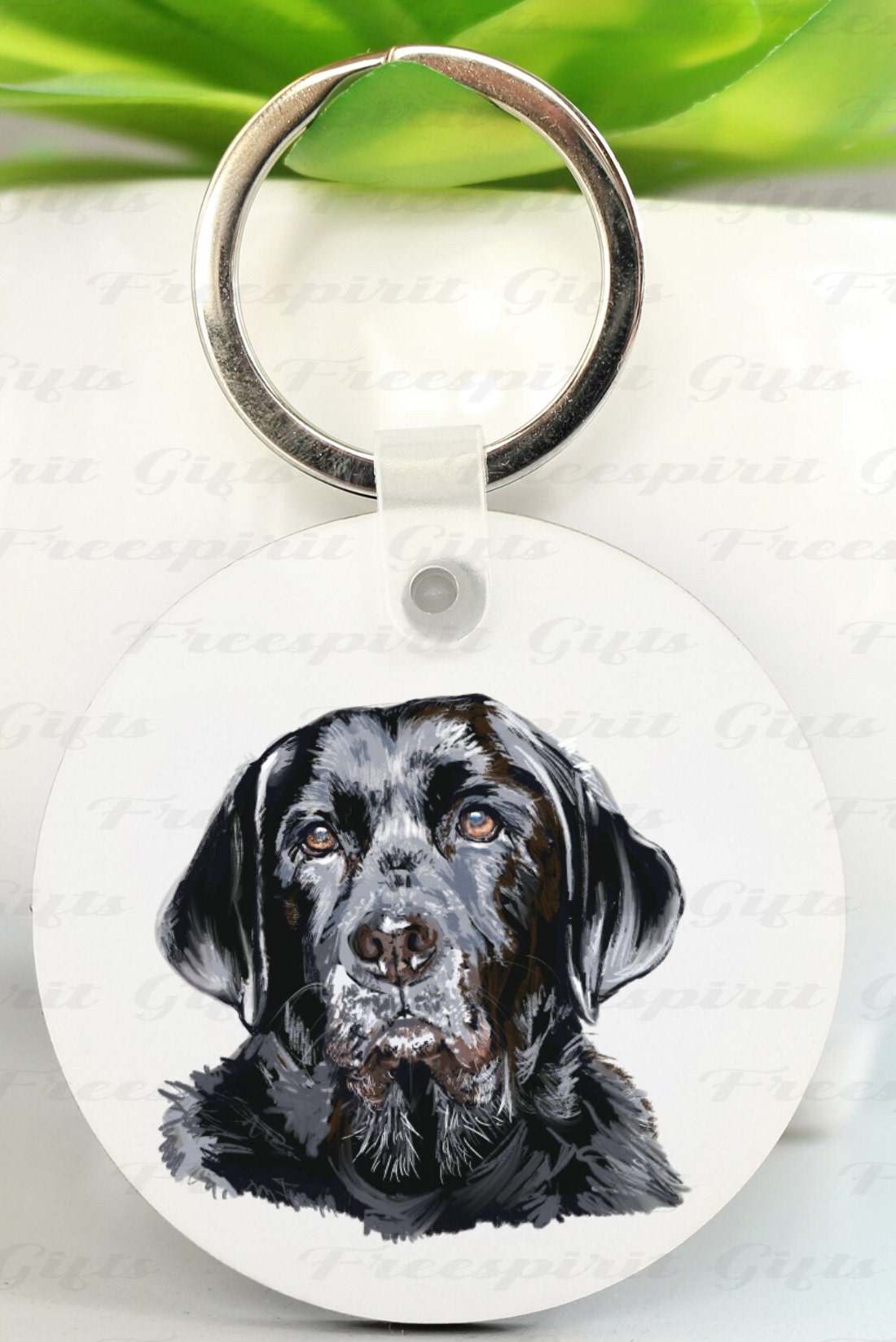 BLACK LABRADOR Dog Key Ring. Personalised. Double Sided. Key - Etsy UK