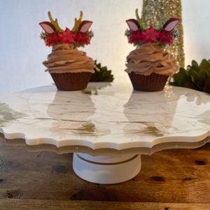 Grote ronde dubbelzijdige harsdienblad