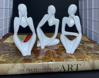 Modern Thinker Abstract Statue Set