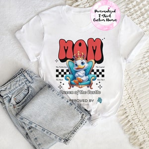 Custom Mom T-Shirt with Kids&#39; Names, Personalized Mother&#39;s Day & Birthday Gift, New Mom Shirt, Funny Unisex Mom T-Shirt, Best Gift for Mamas
