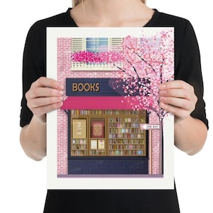 Books Poster Print, Bookstore, Bookshop Wall Art Print, Reading Room, Reading Corner, Bookshelf Decor,  Book Club Gift, Gift for Book Lover