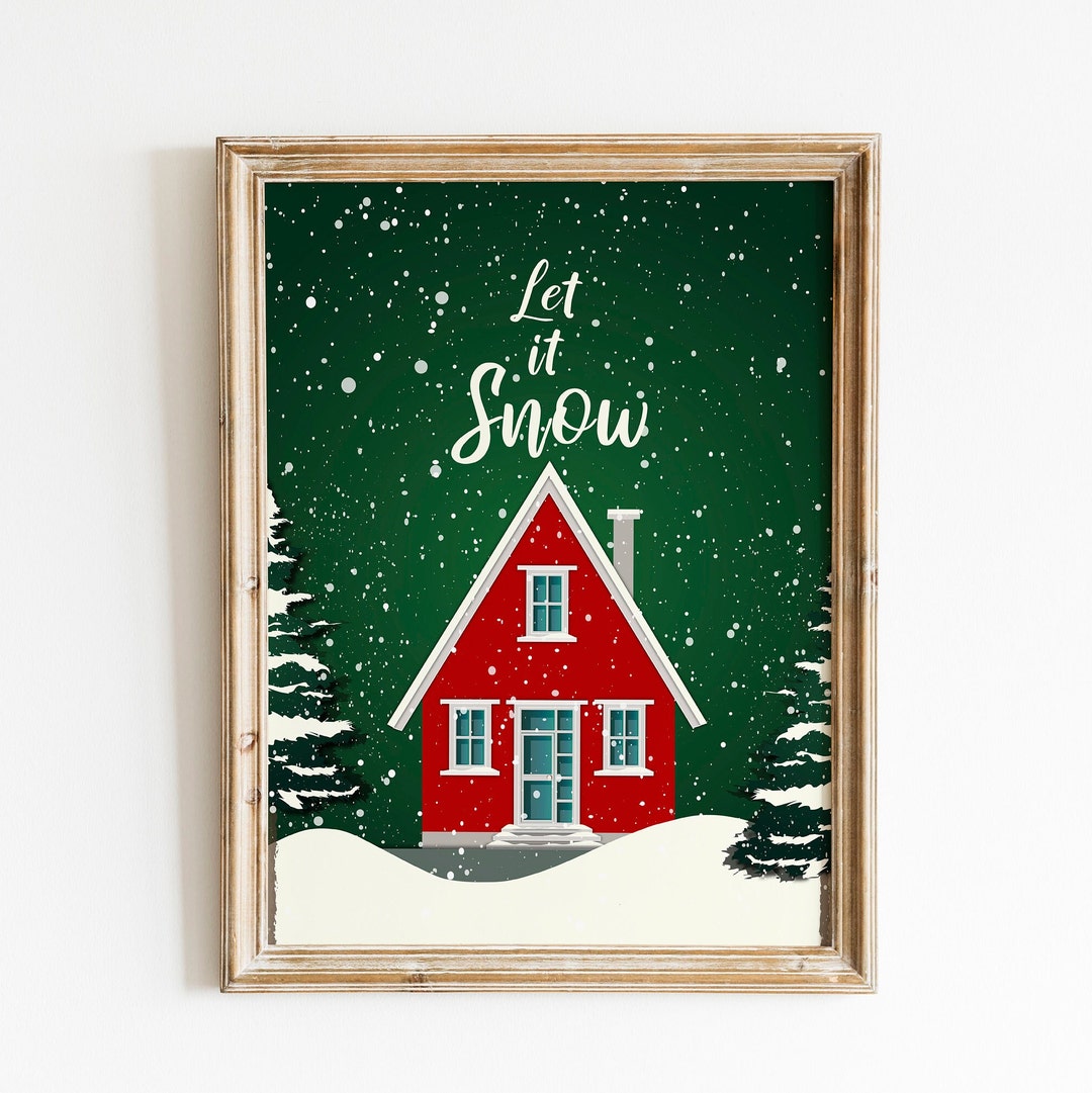 christmas-house-printable-christmas-wall-decor-red-christmas-etsy