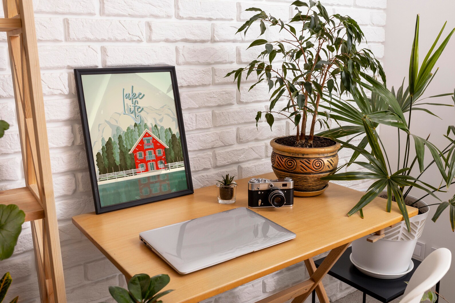 Lake Life PRINTABLE Wall Art, Lake House Poster, Forest and Mountains ...