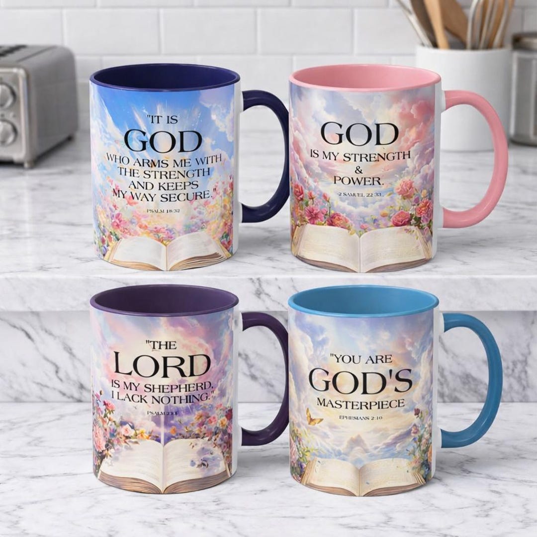 Christian 11oz Coffee Mug, Bible Verse Mug, Inspirational Faith Gift ...