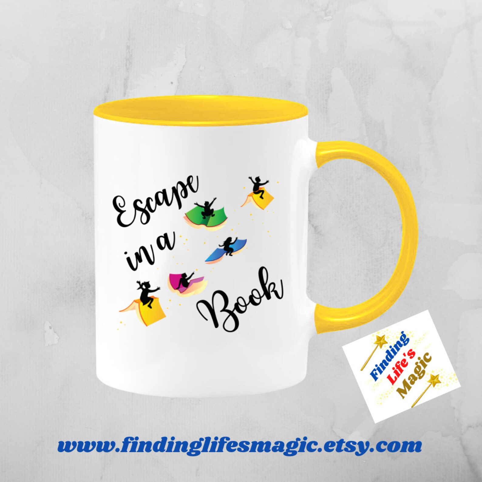 Escape In A Book Coffee Mug, I Love Reading, Book Lover Gift, Reading For Hours, Lost In Another World, Fantasy, Romance, Thriller, Mystery