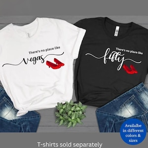 Personalized There's No Place Like Custom Age Birthday Custom Location Shirt, Ruby Slippers Tee, Wizard of Oz, Birthday Cruise Celebrations