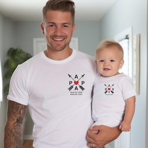 Custom Family T-Shirts Crossed Arrows & Heart Symbolizes Love Unity Family Personalized Matching Tees Gift Ideas Mothers Day Fathers Day Top