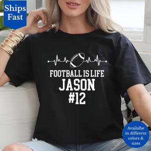 Camiseta de futebol personalizada, camiseta esportiva personalizada com nome e número, presente para amantes de futebol, camisa de jogadores de futebol, times, fãs de jogos