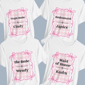 Bachelorette Party Shirts, Bride Gift Team Bride Shirt, Hen Party Wedding Party Tshirt, Personalised Hen Party T Shirts, Bridal Party Shirts