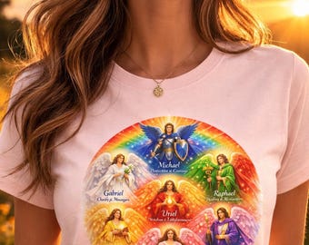Seven Archangels Sweatshirt, Christian Guardian Angels Color Meaning Tee, Spiritual Protection Gift for Women Men, Faith-Based Apparel