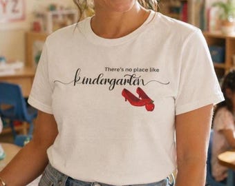 Personalized Teacher Shirt There’s No Place Like Teaching, Custom Name Grade Shirt, Kindergarten First Grade Teacher Appreciation Gift Tee