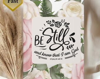 Be Still And Know I Am God Journal, Bible Verse Psalm 46:10 Notebook, Christian Journal Gift, Faith Lined Spiral Prayer & Devotional Book