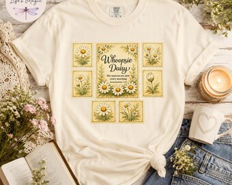 Whoopsie Daisy Vintage Stamp Shirt, Comfort Colors Scripture Tee, His Mercies Are New Every Morning, Christian Daisy Gift, Faith Shirt