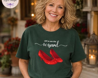 Off To See The Wizard Shirt, Ruby Slippers Tee, Follow Yellow Brick Road, Oz Lover Gift, Wizard of Oz Tote Bag, Ruby Slipper Sweatshirt
