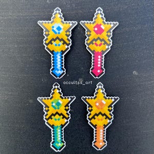 magical girl matte transformation wand die-cut waterproof stickers