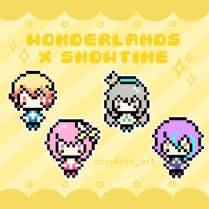 wonderlands x showtime glossy waterproof die-cut stickers (project sekai)