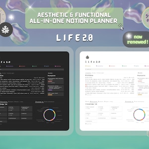 LIFE 2.0 || Aesthetic & Functional All-in-One Notion Life and Knowledge Management System || Minimal Design || StudioEdalyn
