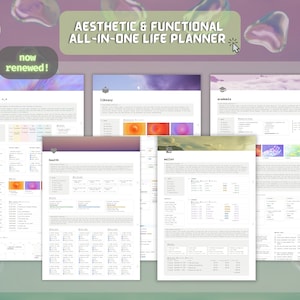 Aesthetic and Functional Notion Template || All-in-One Life Management System (Light) || StudioEdalyn