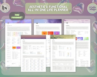 Notion Vorlage | All-in-One Life-Planning-System (Digitaler Download)