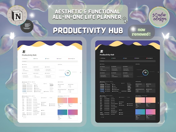 Notion Productivity Template | All-In-One Life Planner (Digital Download)