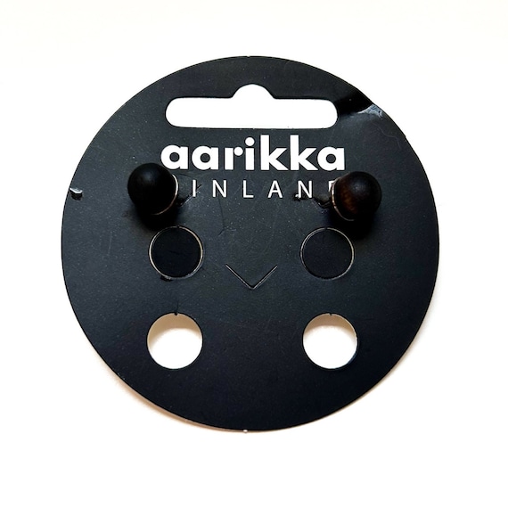 Aarikka Black Marja Earrings - image 1