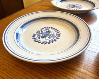 Arabia Finland Blue Rose Soup Plates