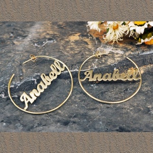 Jlo name deals hoop earrings