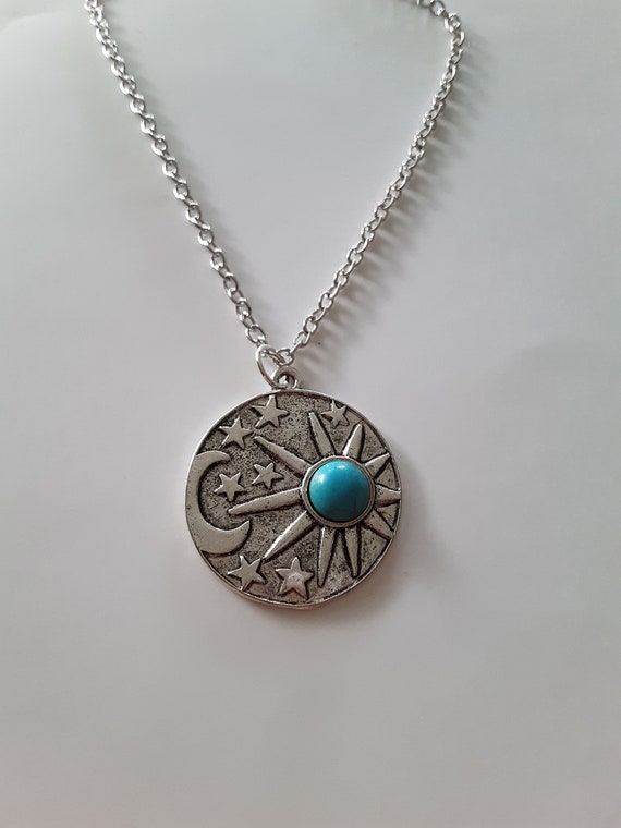 Sun and moon necklace etsy deals