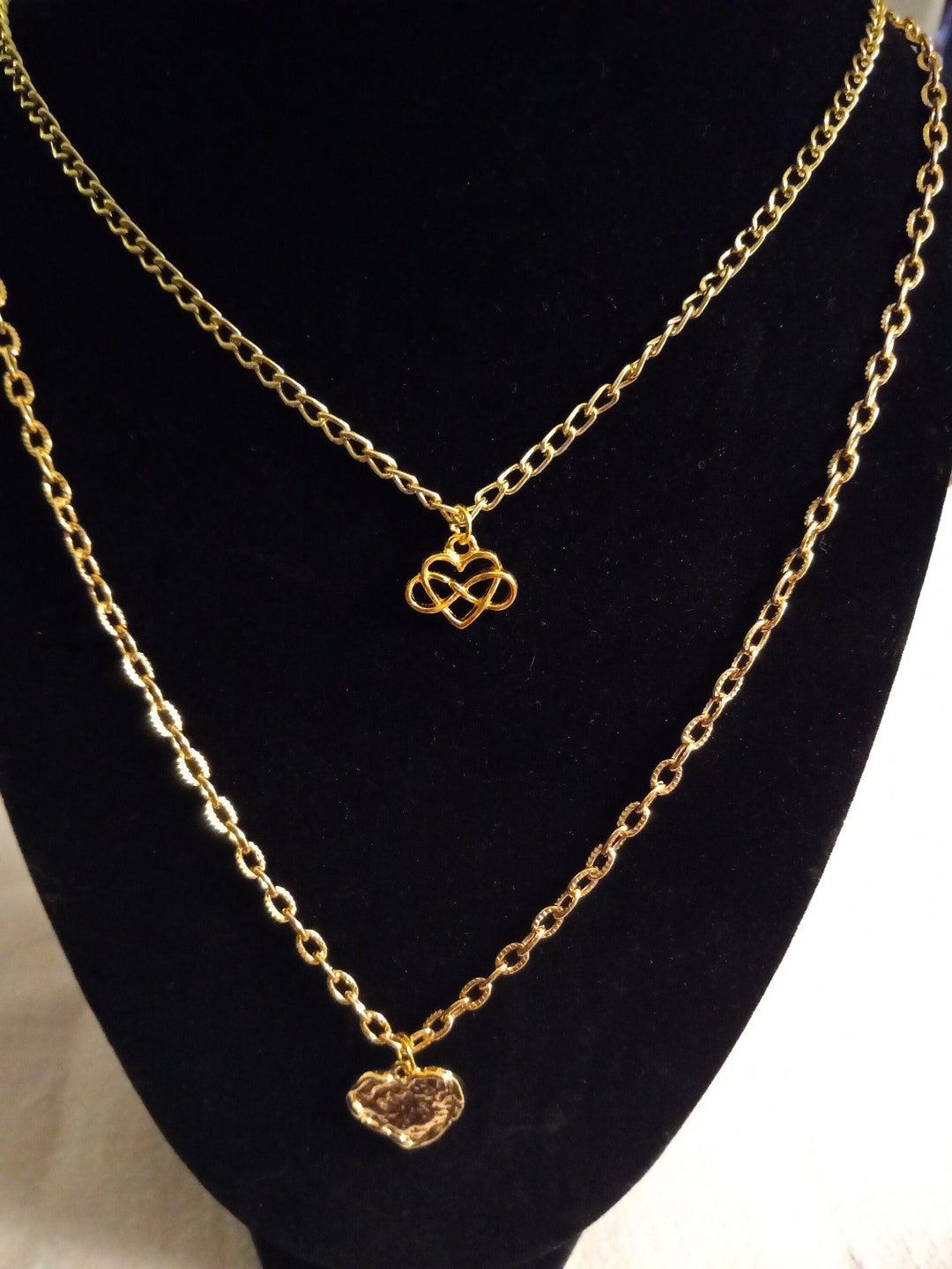 Heart and Infinity Pendant/heart and Infinity Necklace/gold Plated ...