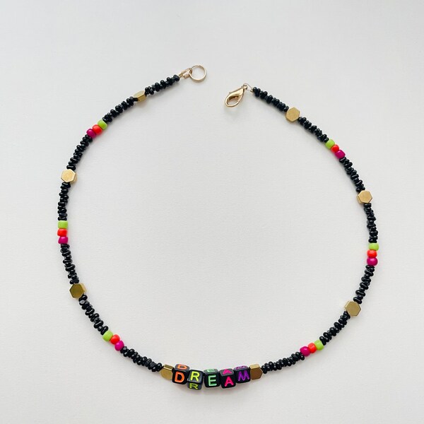 Necklace With Name in Individual Letters Etsy