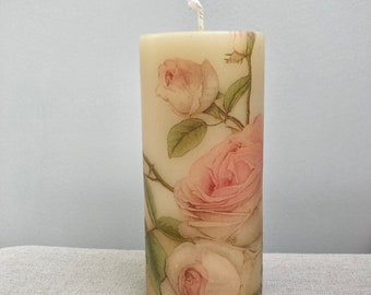 Classic Rose  -Beeswax Candle-